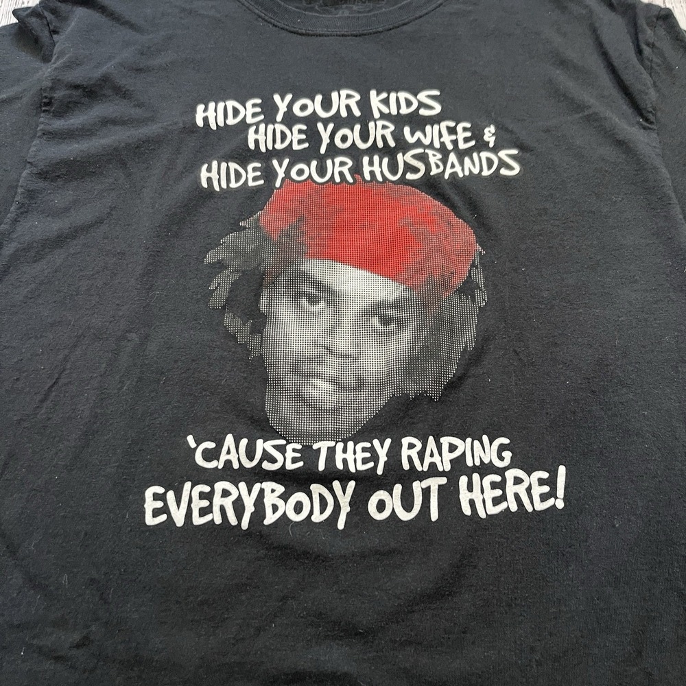 Hide Yo Kids Hide Yo Wife News Blooper Meme Funny Back Tee T-shirt Large